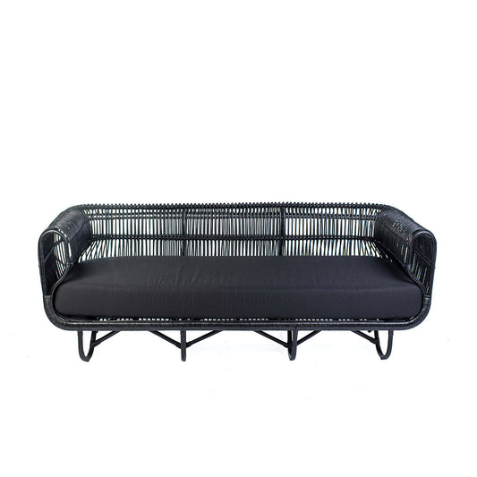 Rattan Trio Sofa | VICTORIA BLACK