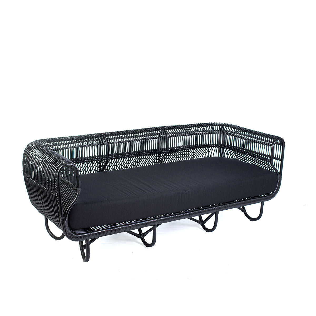 Rattan Trio Sofa | VICTORIA BLACK