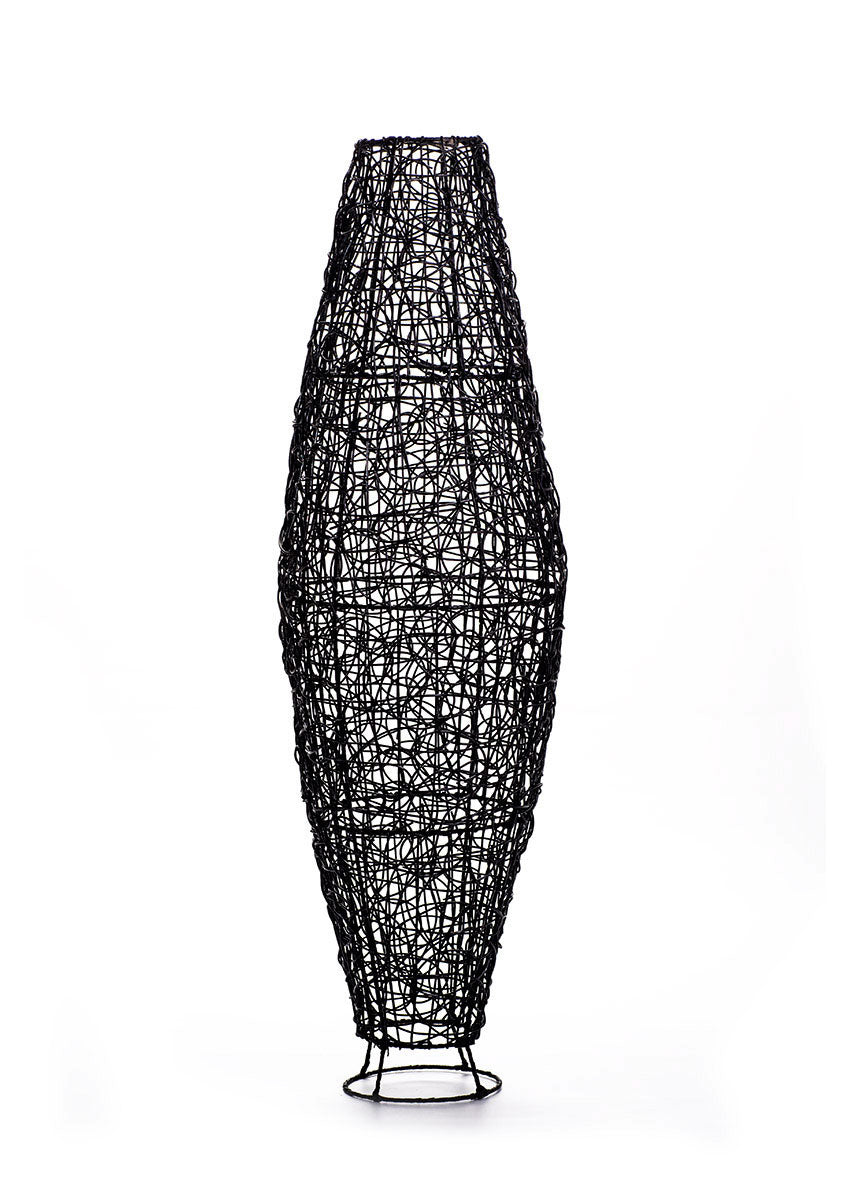 Rattan floor lamp | MAYA | Black